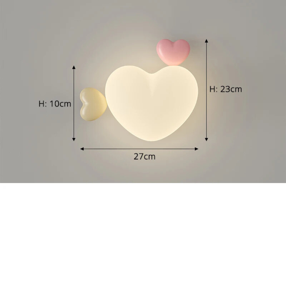 CœurLumi™ – Applique Murale LED Fille Romantique
