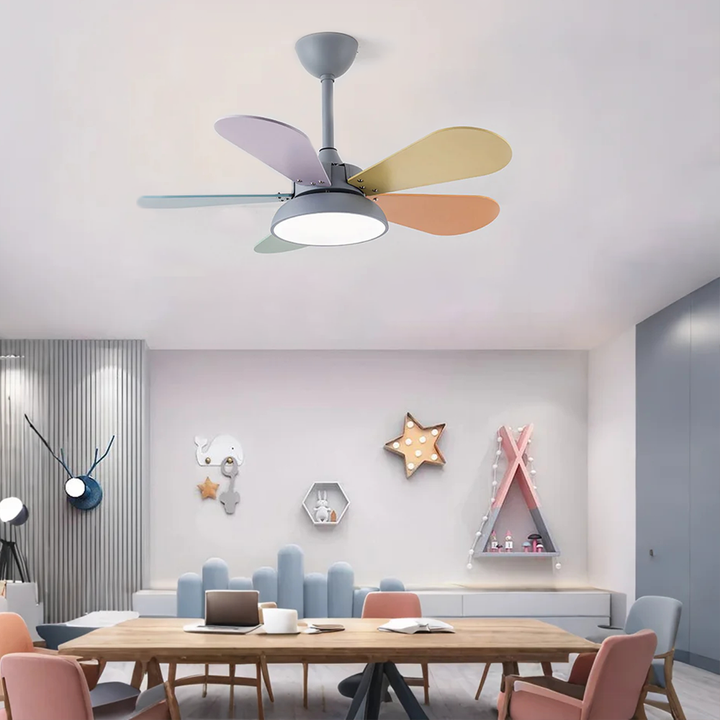 ColoréaLume™ – Ventilateur Plafonnier Pastel et Lumineux