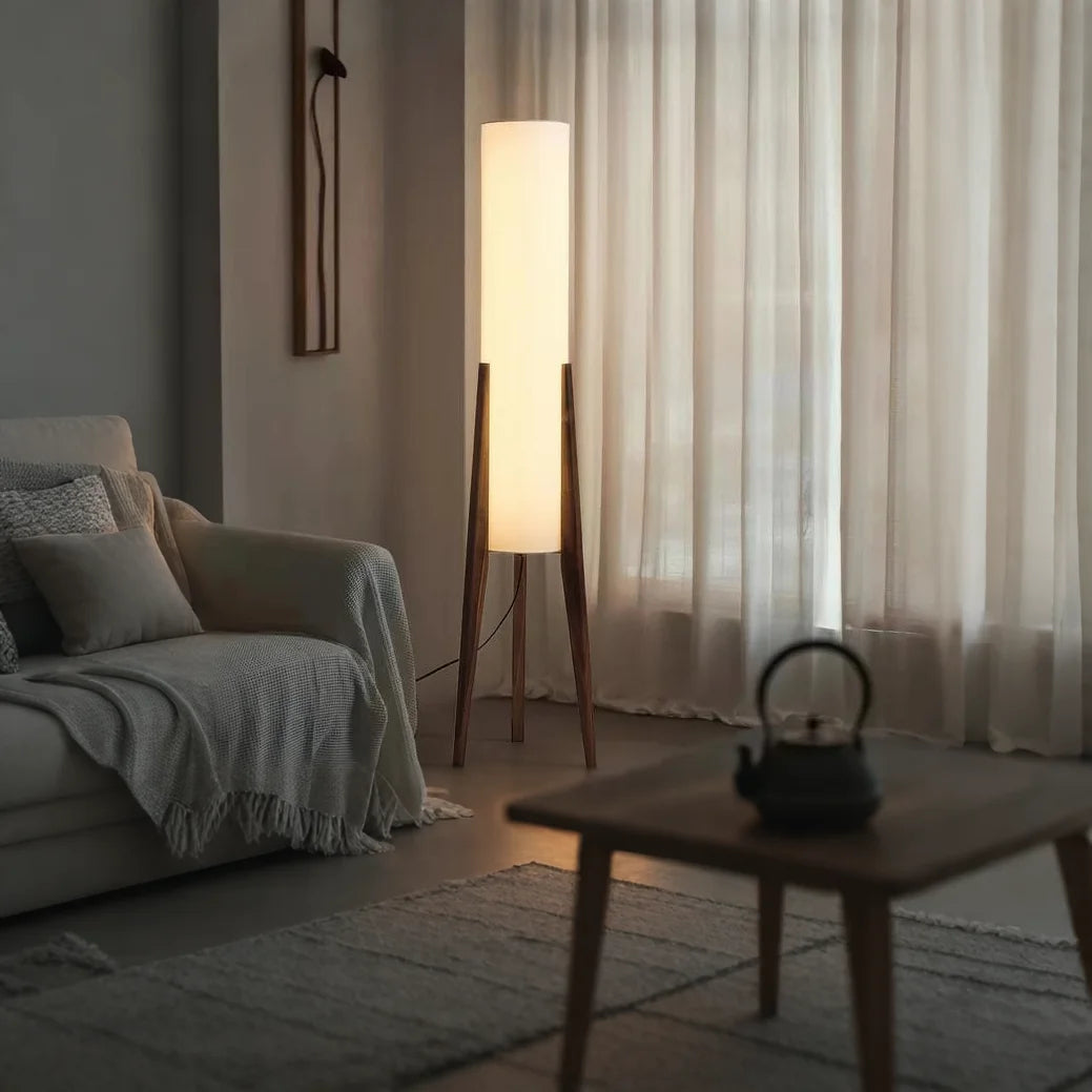 TerraLume™ – Lampadaire en Bois Naturel et Design