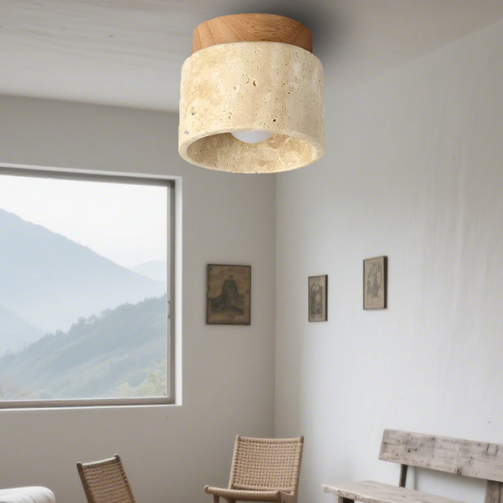 DouxHalo™ – Lampe de Plafond Design Crème Moderne