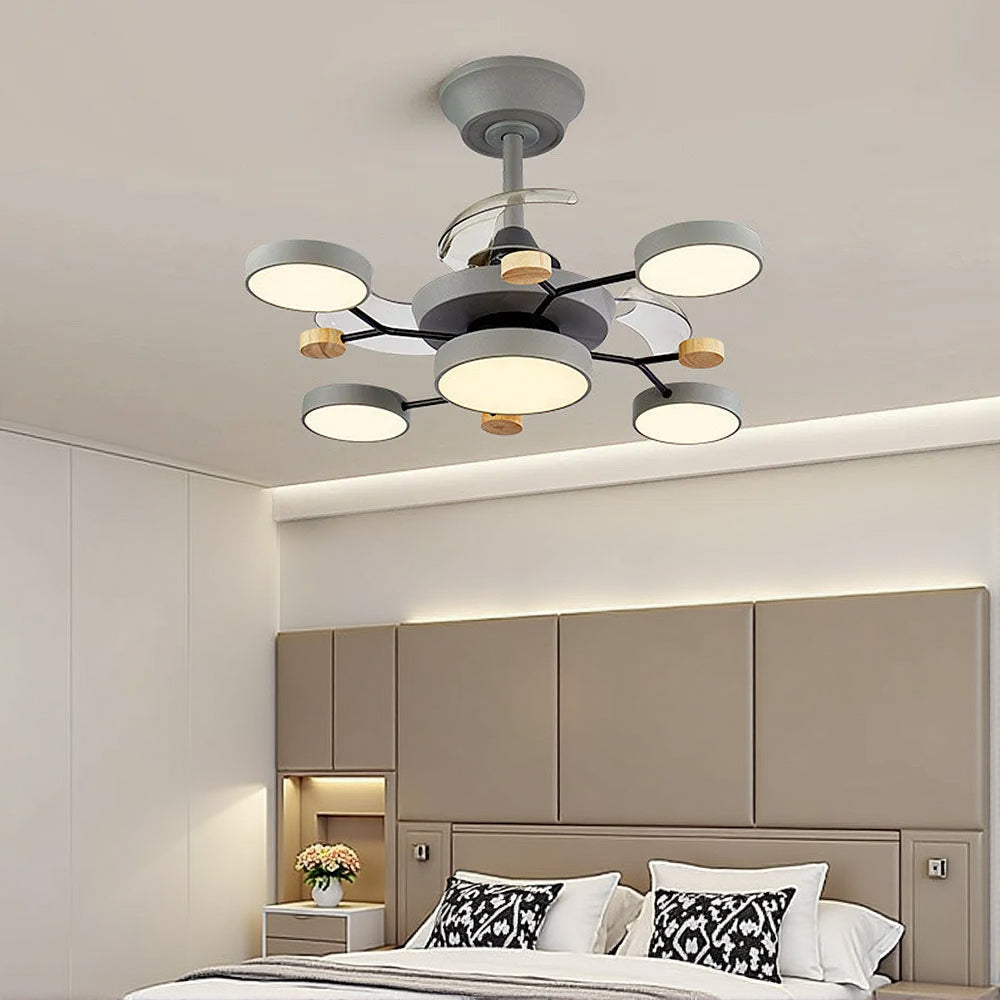 LumiFanor™ – Ventilateur Lumineux Moderne en Métal et LED