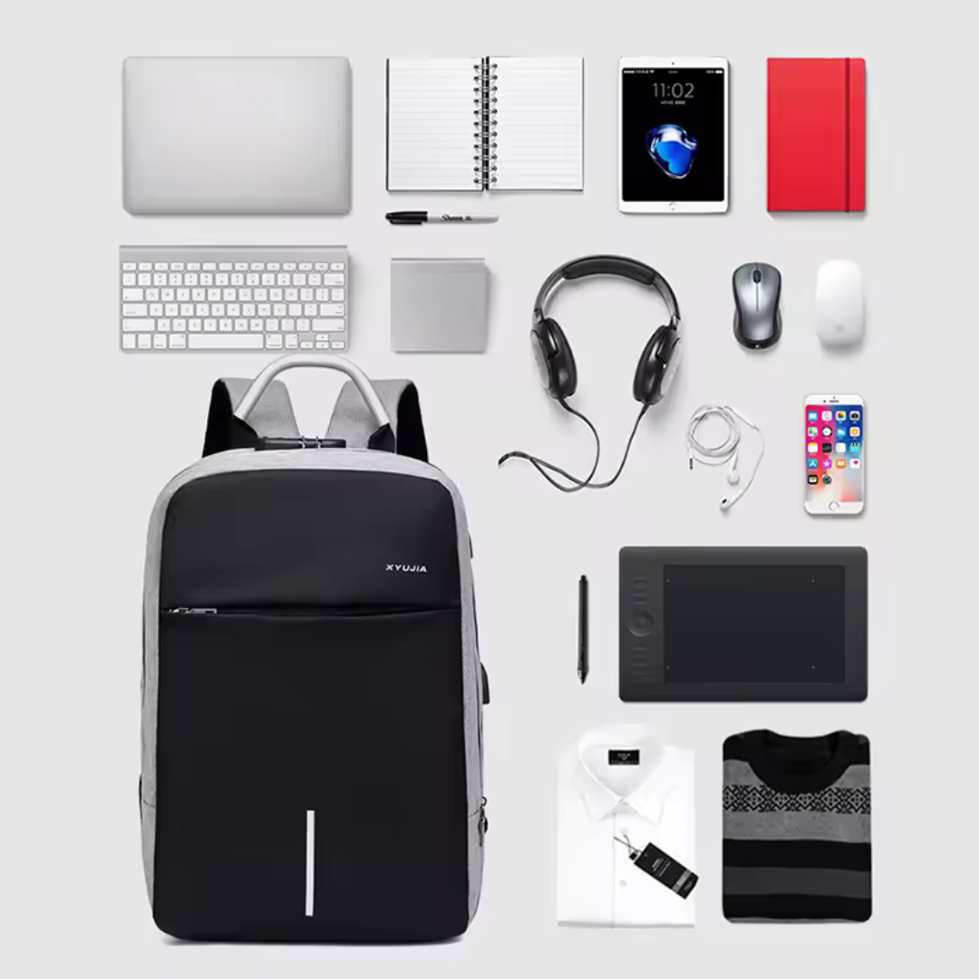 TechGuard™ – Sac à Dos Urbain Antivol & Connecté