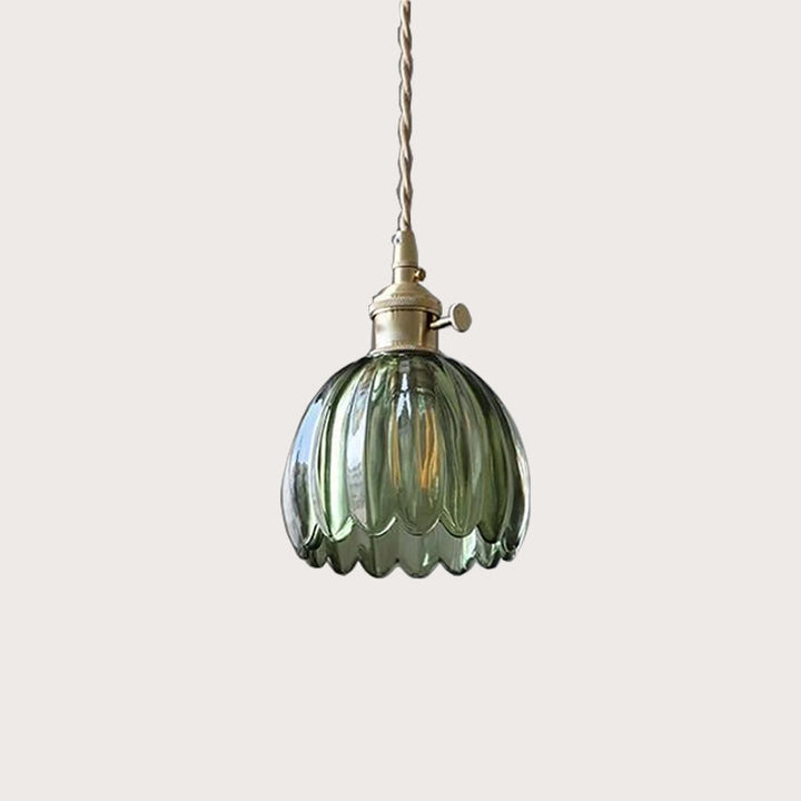NéoFleur™ – Suspension Verre Style Rétro Moderne