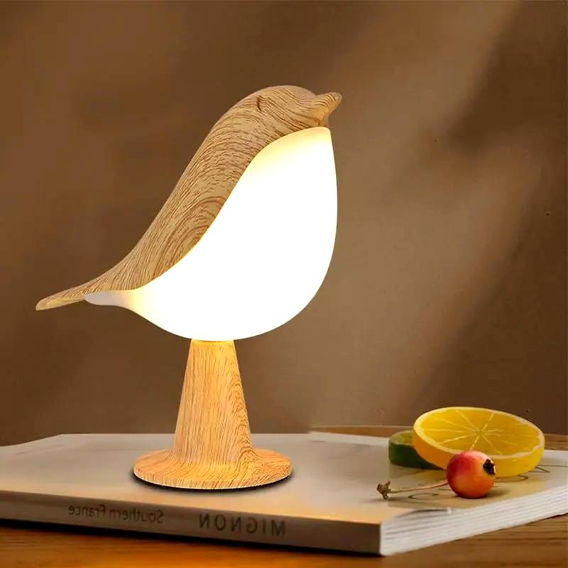 AileBois™ – Lampe de Table Naturelle au Design Oiseau