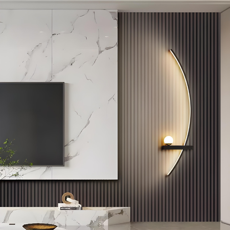 CercleLumi™ – Applique Contemporaine en Arc Lumineux
