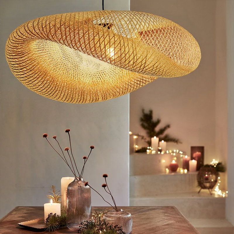 NaturaLume™ – Éclairage Suspendu en Bambou Moderne