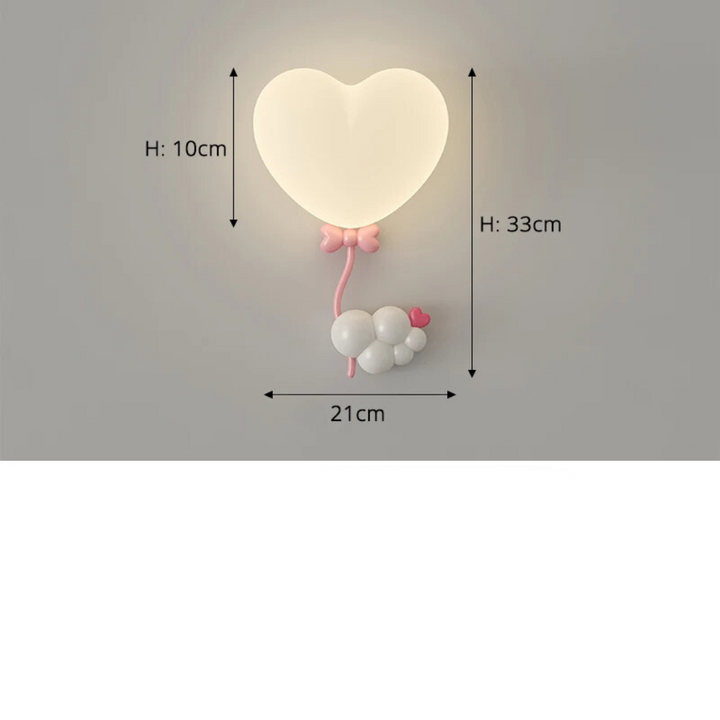 CœurLumi™ – Applique Murale LED Fille Romantique