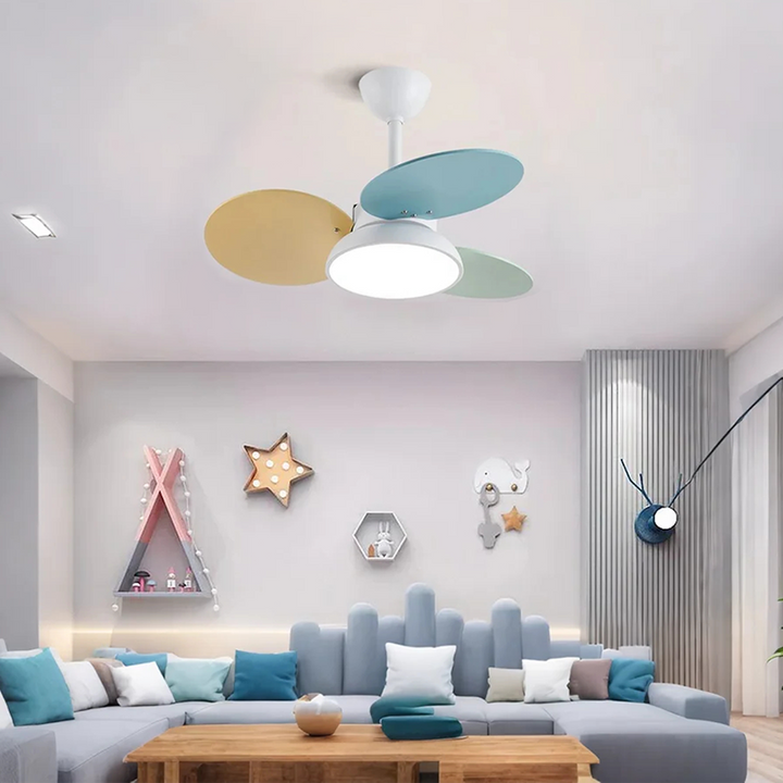 ColoréaLume™ – Ventilateur Plafonnier Pastel et Lumineux