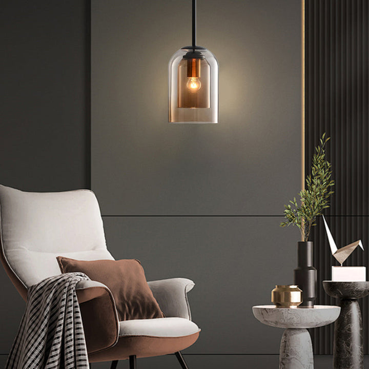 LumiStrate™ – Suspension Moderne à Deux Niveaux de Verre
