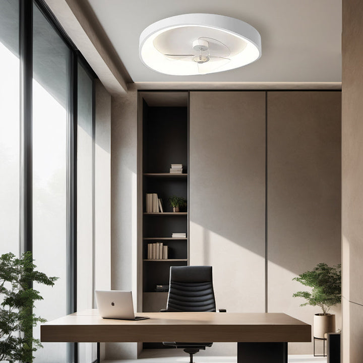 NeutraFan™ – Plafonnier Ventilateur Blanc au Style Épuré