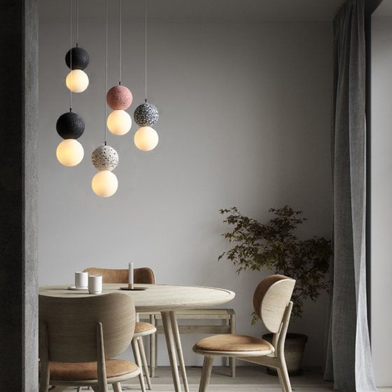 LumiZzo™ – Suspension Épurée avec Finition Terrazzo