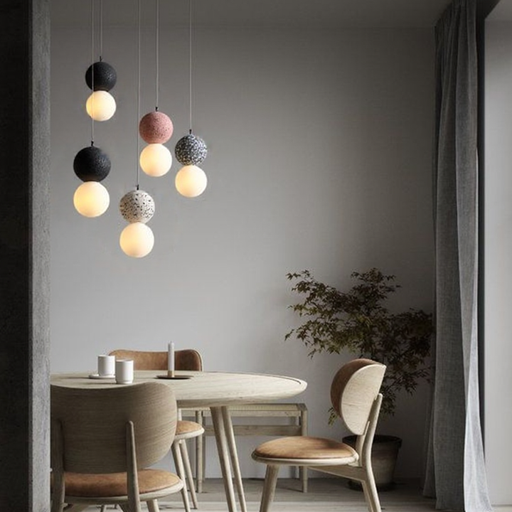 LumiZzo™ – Suspension Épurée avec Finition Terrazzo