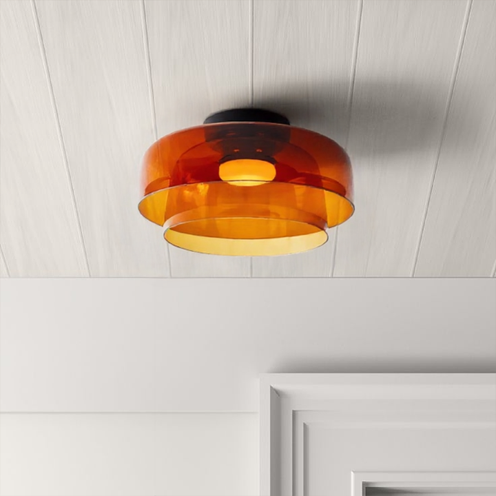 LustreKaléïdo™ – Éclairage de Plafond en Vitrail Créatif