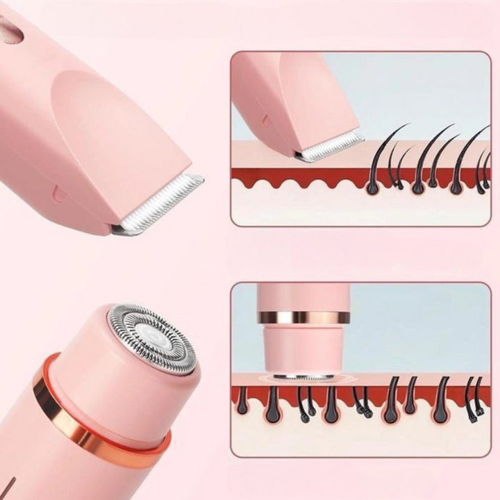 DouceLisse™ 2-en-1 – Épilateur Féminin Sans Douleur & Nomade