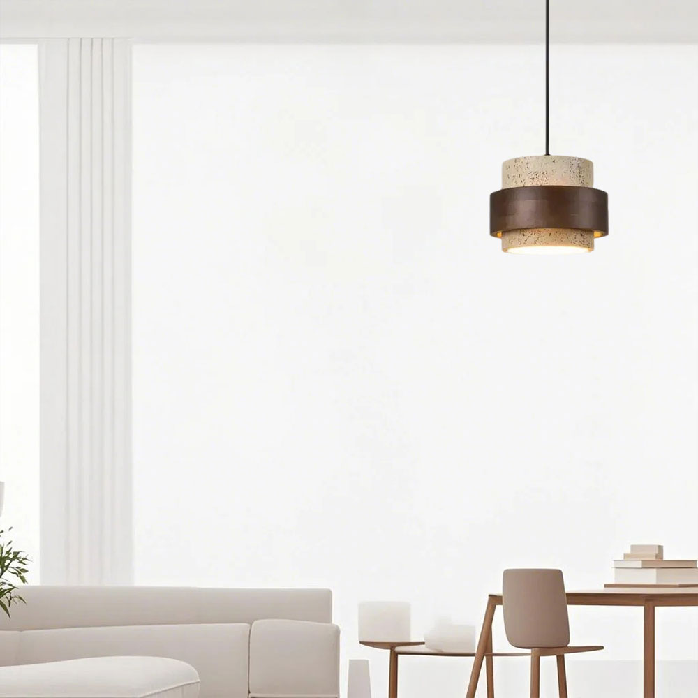 TerraWabi™ – Suspension Vintage en Pierre au Style Épuré