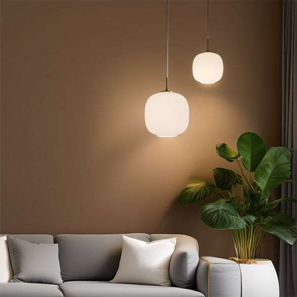 Opalys™ – Lampe Suspendue Style Nordique en Verre Opale