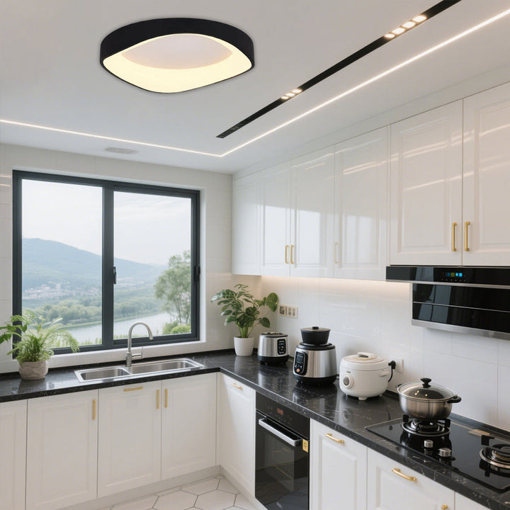 BoisLinéa™ – Plafonnier Design avec Veines de Bois Naturel