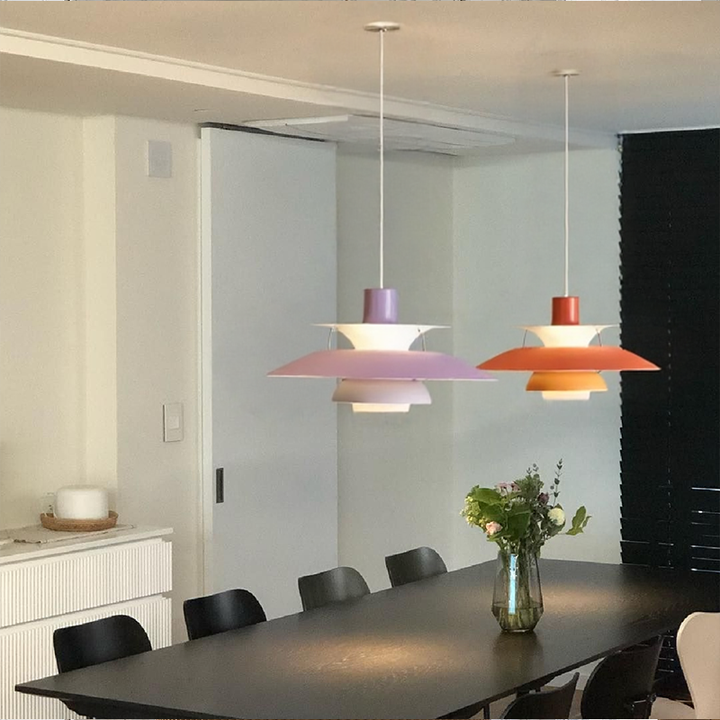 Layera™ – Luminaire Suspendu Métallique à Effet Structuré
