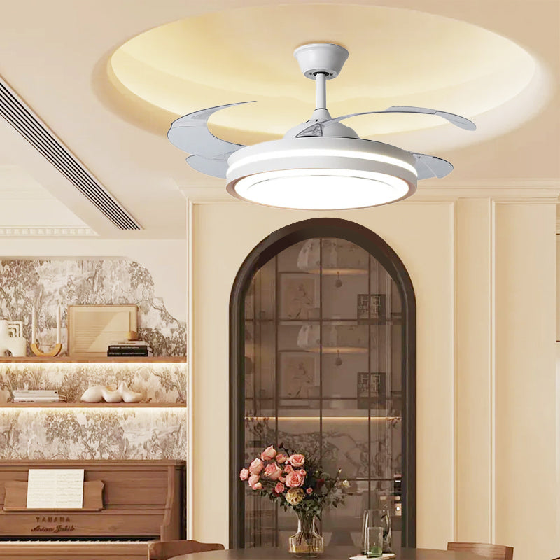 ÉpureTélé™ – Ventilateur Plafond Blanc au Design Minimaliste avec Télécommande