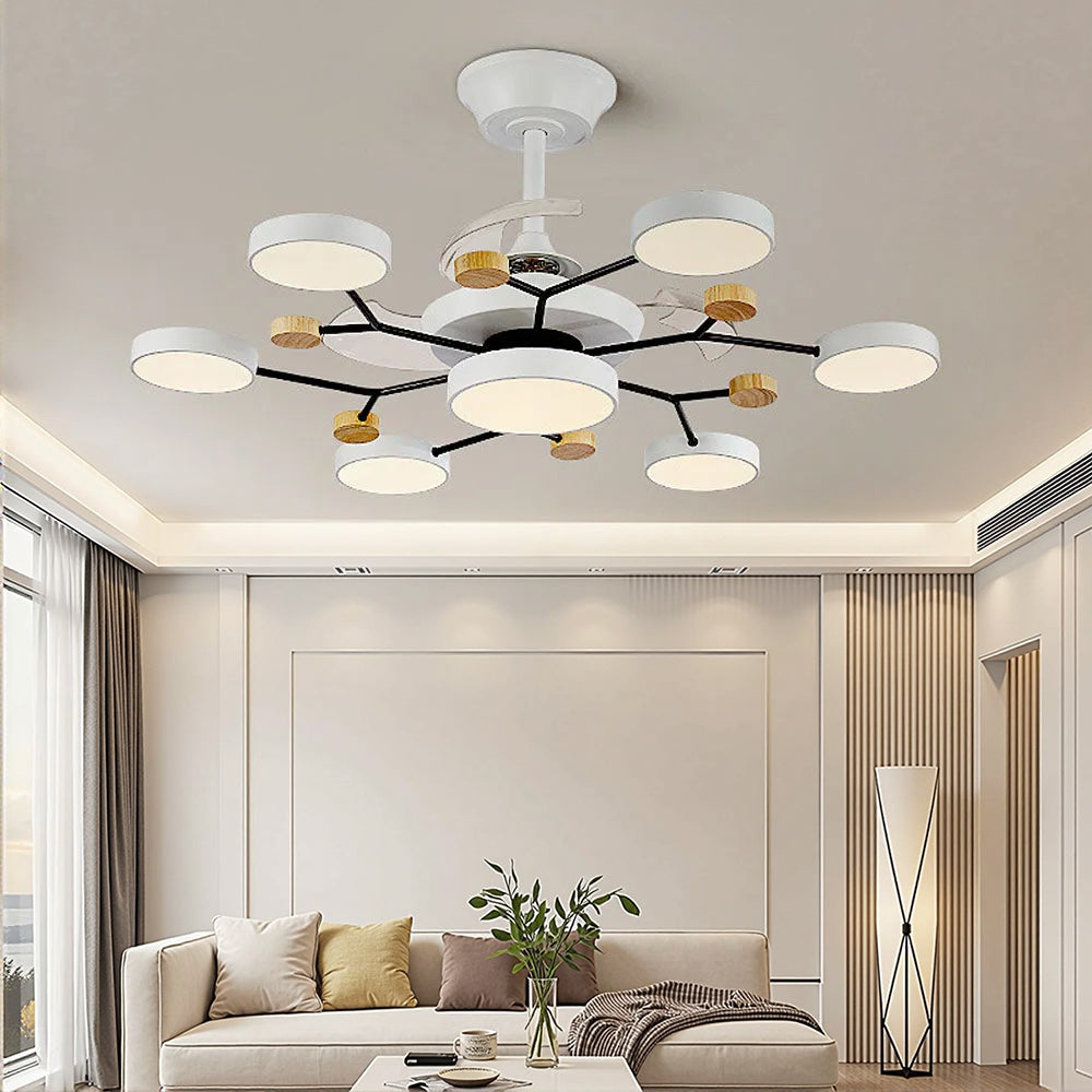 LumiFanor™ – Ventilateur Lumineux Moderne en Métal et LED