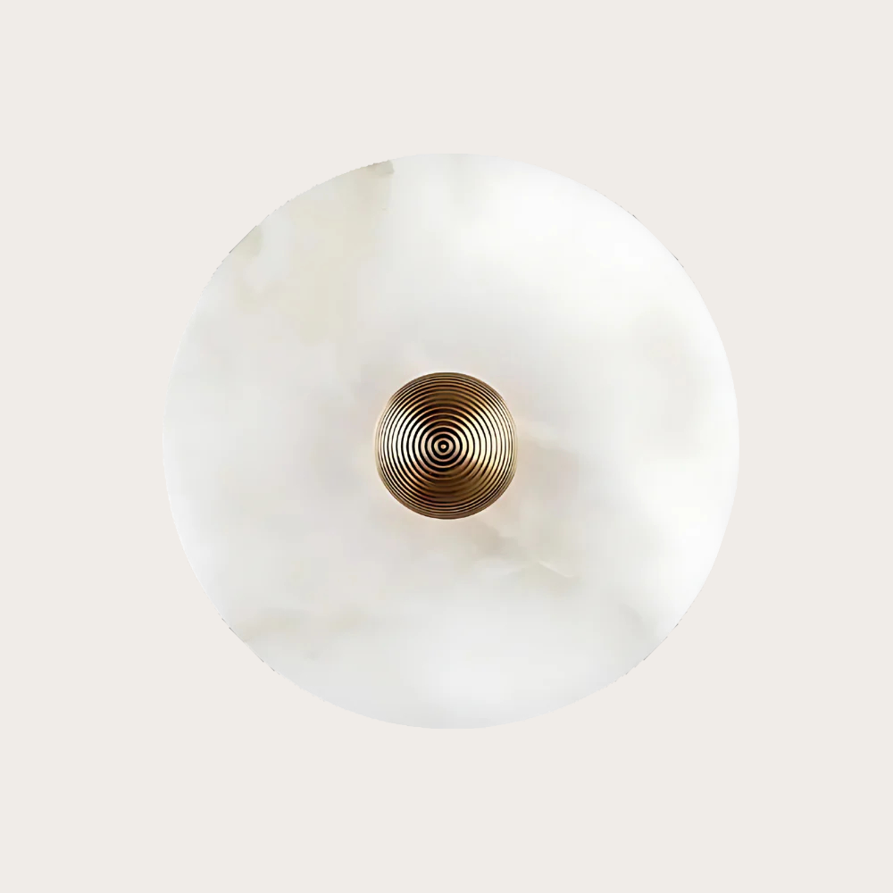 ÉpureBlanche™ – Applique Albâtre au Design Circulaire