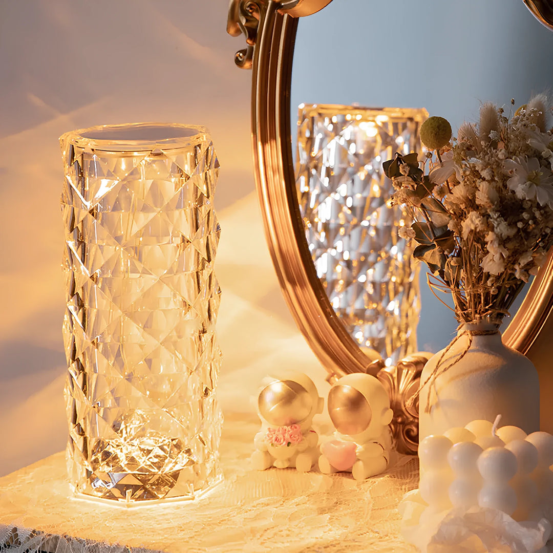 CristalÉclat™ – Lampe tactile en cristal étincelant