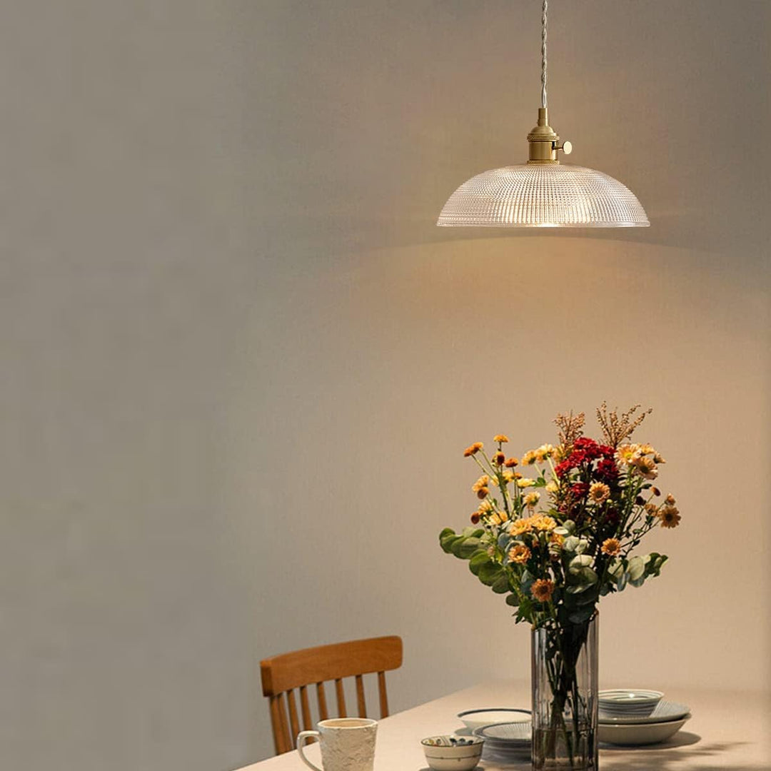 VerreBol™ – Suspension Moderne en Verre Forme Coupelle