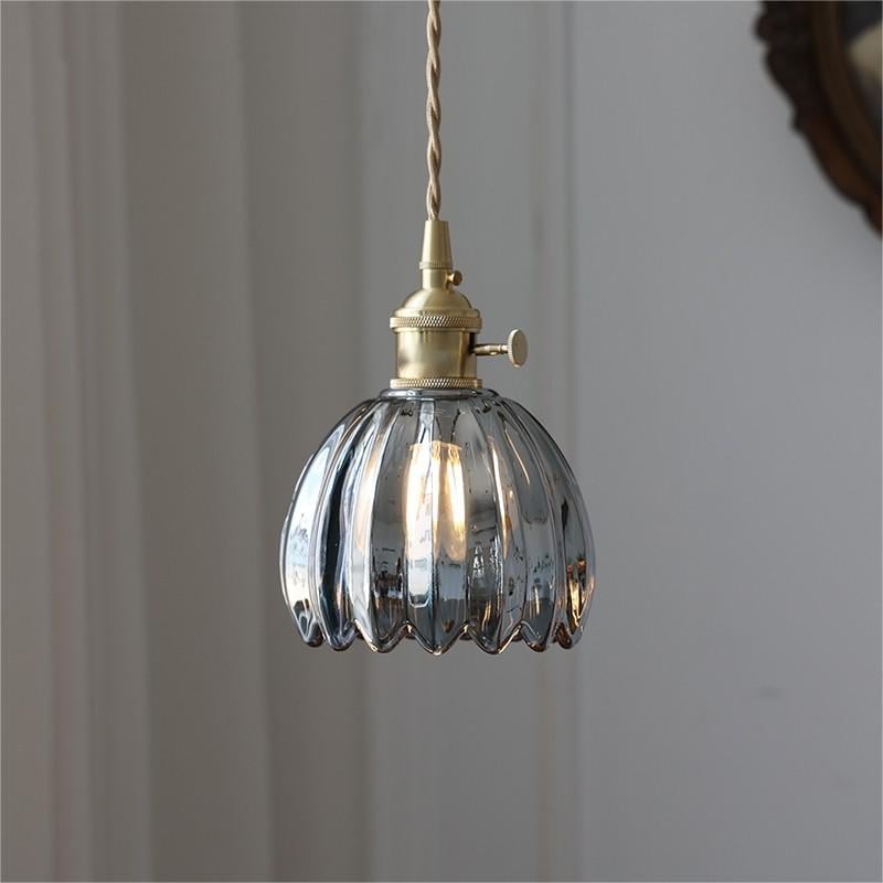 NéoFleur™ – Suspension Verre Style Rétro Moderne