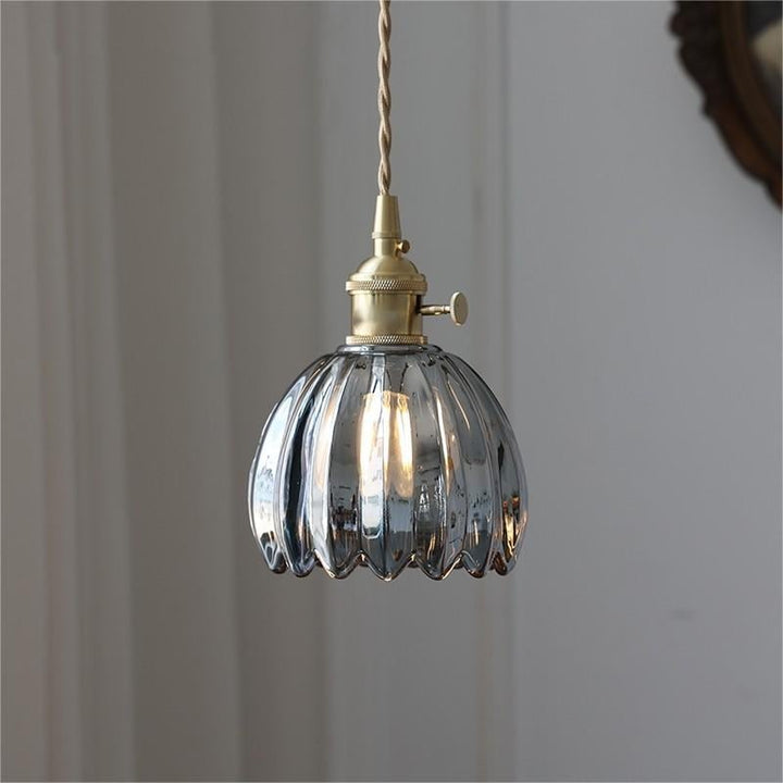 NéoFleur™ – Suspension Verre Style Rétro Moderne