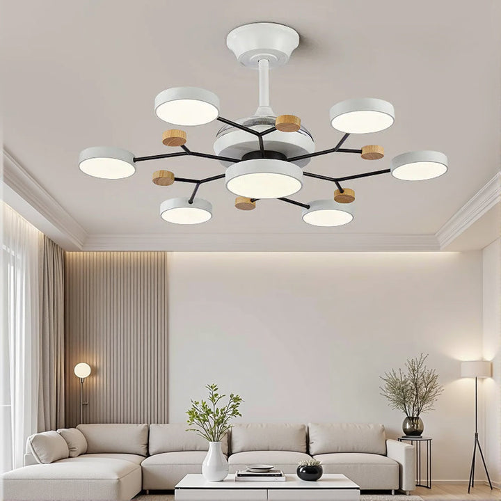 LumiFanor™ – Ventilateur Lumineux Moderne en Métal et LED