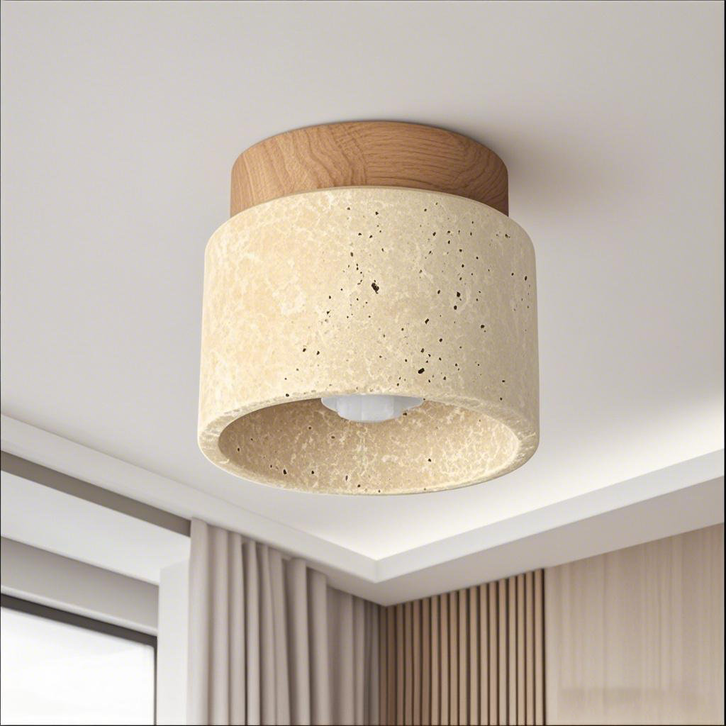 DouxHalo™ – Lampe de Plafond Design Crème Moderne