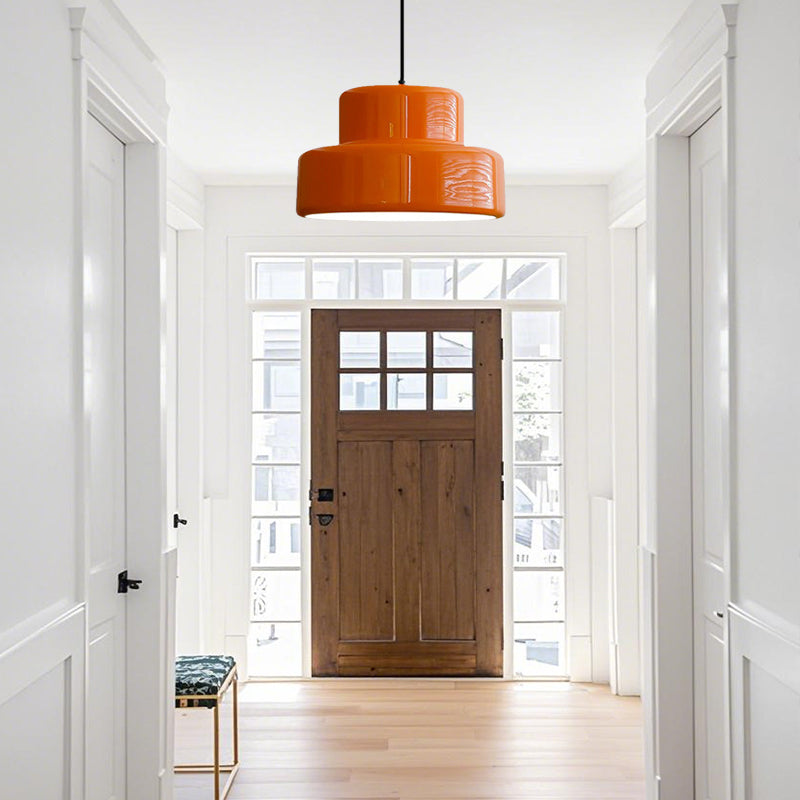 VintéaForm™ – Suspension Design Orange au Look Bauhaus Revisité