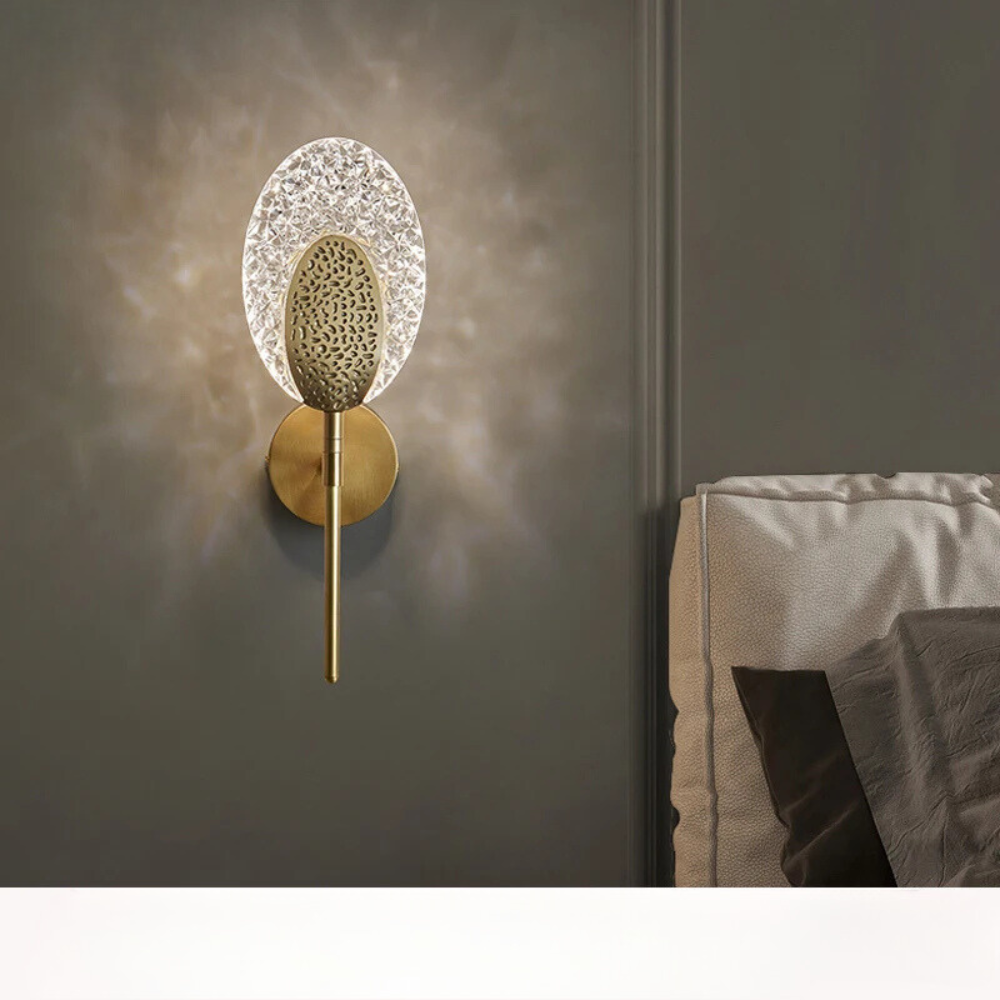 Velluto™ – Luminaire Mural LED en Laiton et Reflets Cuivrés
