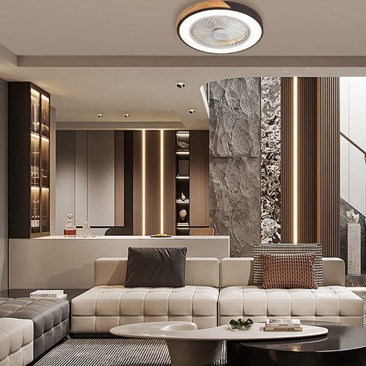 LumiBois™ – Ventilateur de Plafond Design Bois & Lumière LED