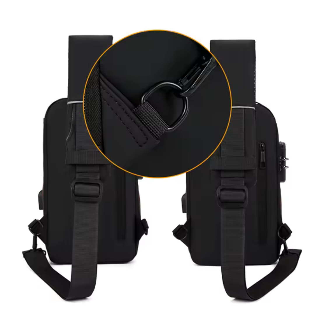 CityArmor™ – Sac Bandoulière Vert Pro avec USB & Système Antivol