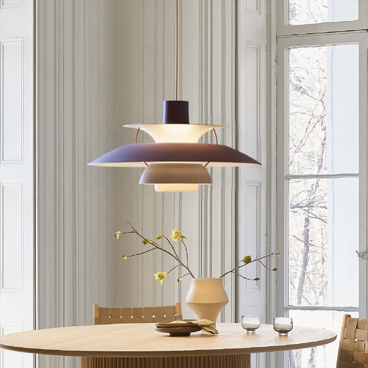 Layera™ – Luminaire Suspendu Métallique à Effet Structuré