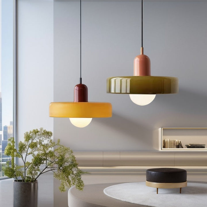 LumiModèle™ – Suspension Géométrique en Verre et LED