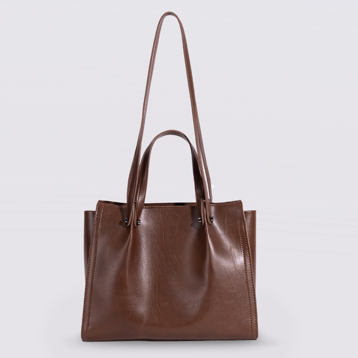 CuirNuit™ – Tote Bag Chic et Polyvalent au Ton Foncé