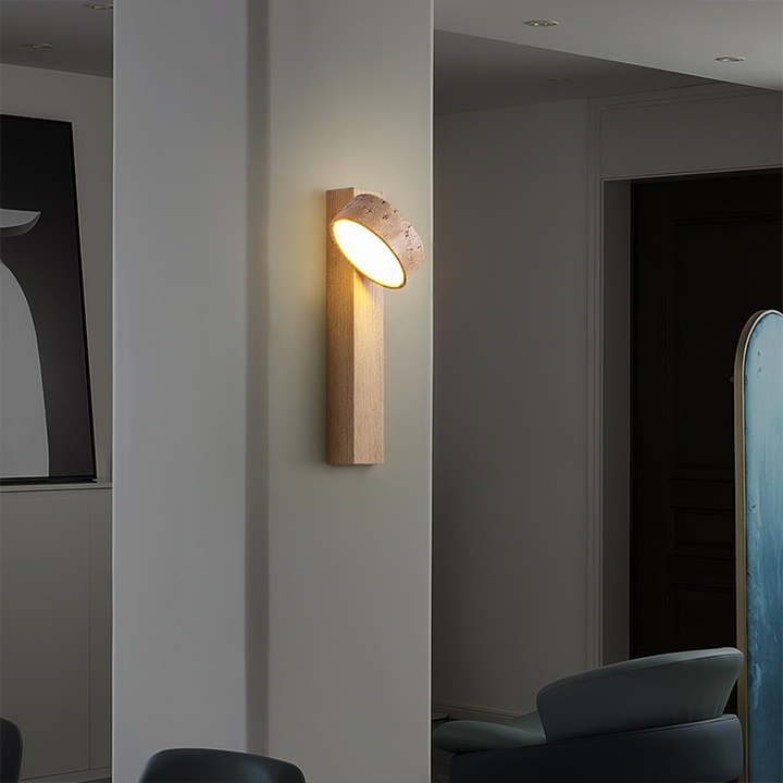 Blancréa™ – Applique Murale Chic en Travertin