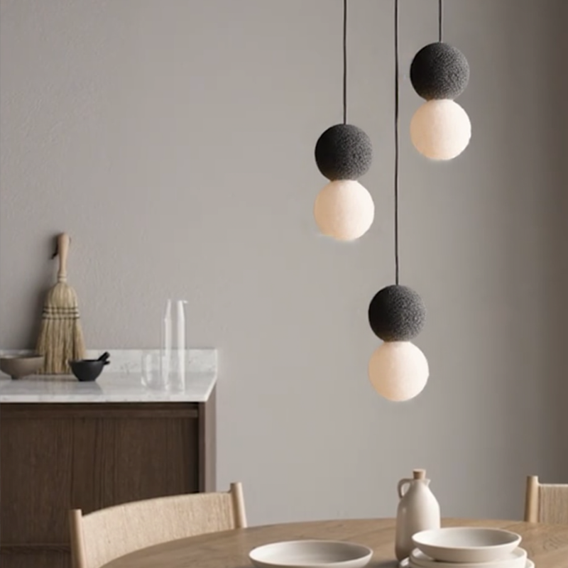 LumiZzo™ – Suspension Épurée avec Finition Terrazzo