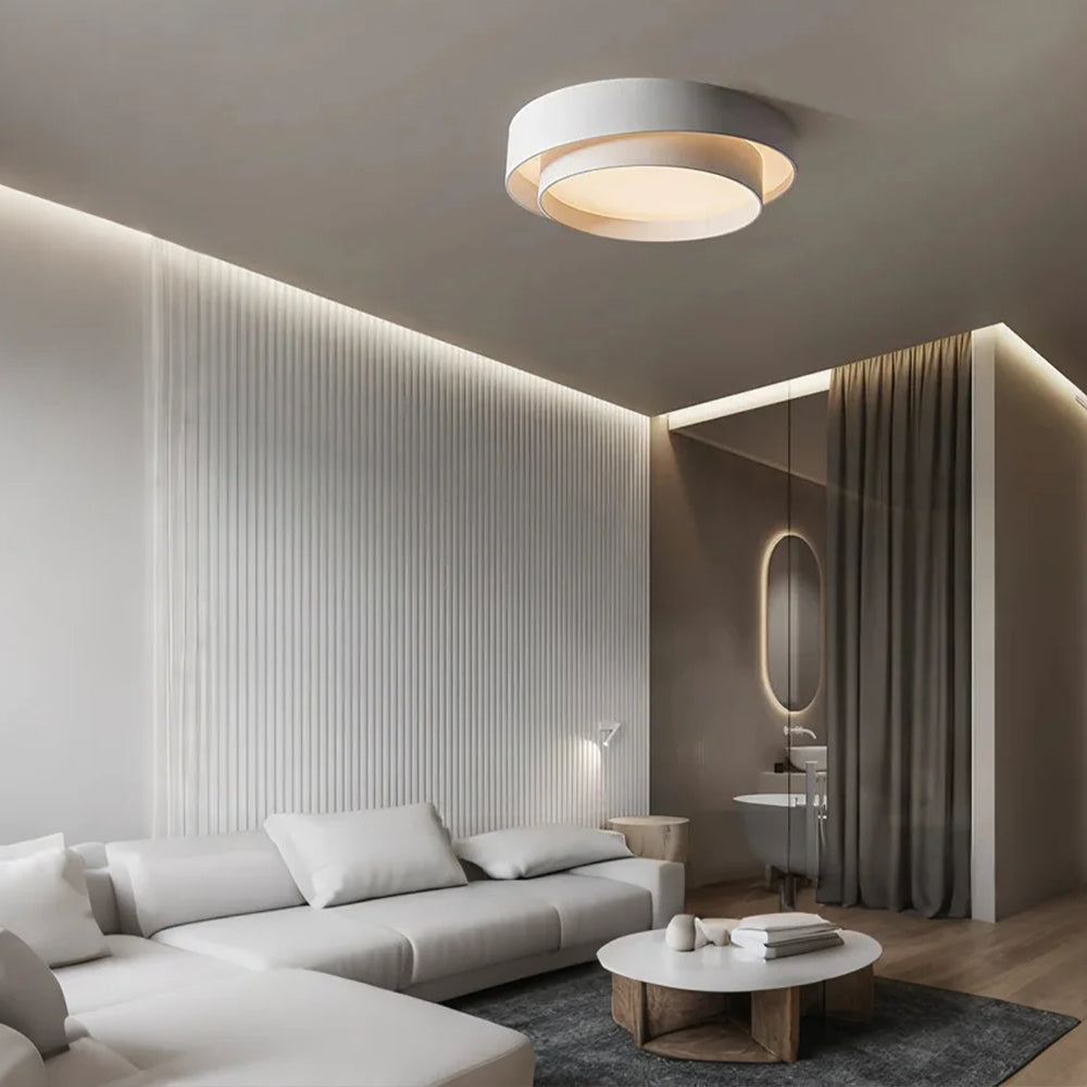 LumiDouble™ – Luminaire Plafond Design avec Deux Cercles