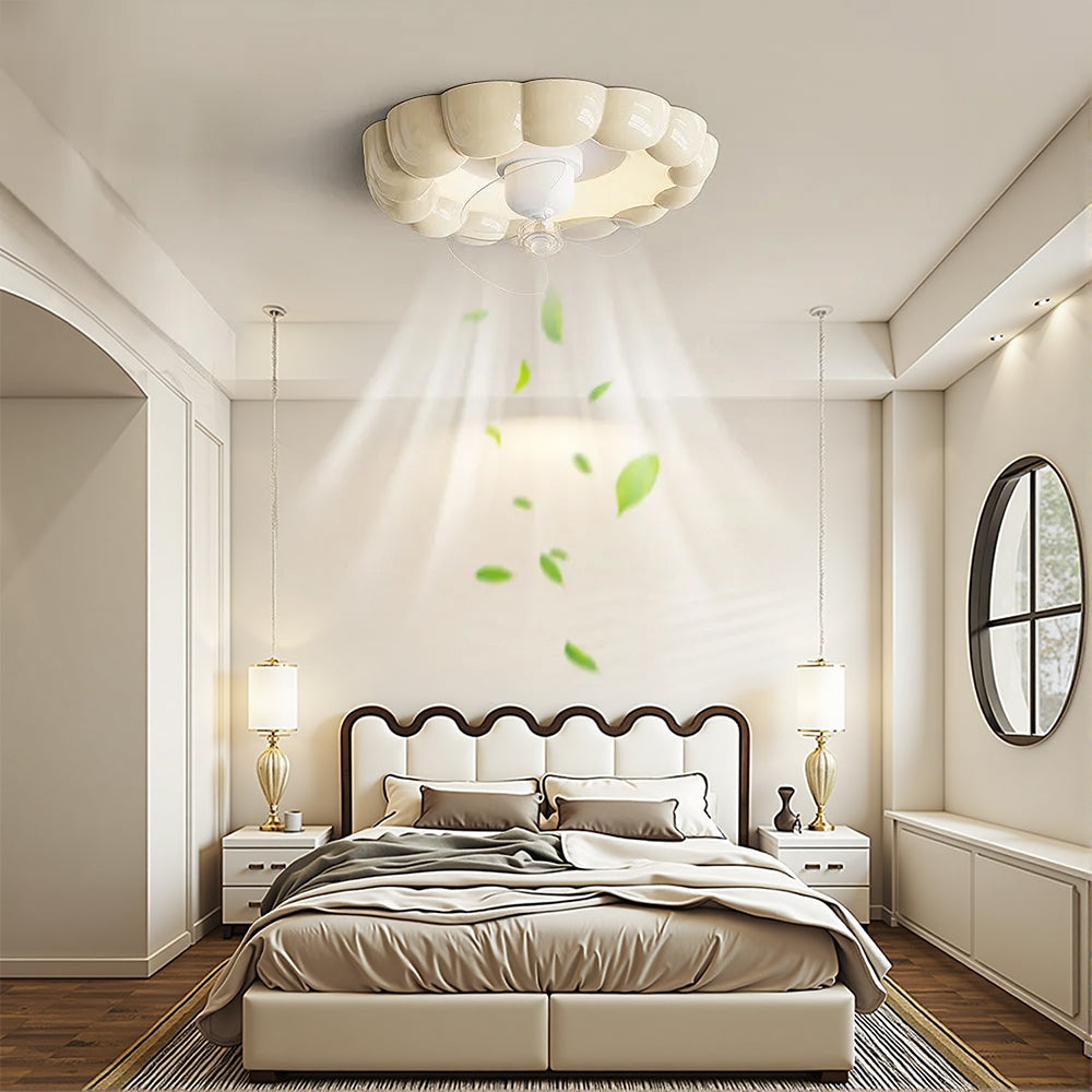 MacaronaLume™ – Ventilateur de Chambre Élégant avec LED