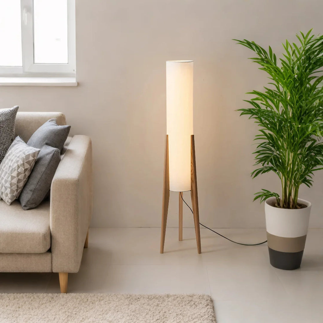 TerraLume™ – Lampadaire en Bois Naturel et Design
