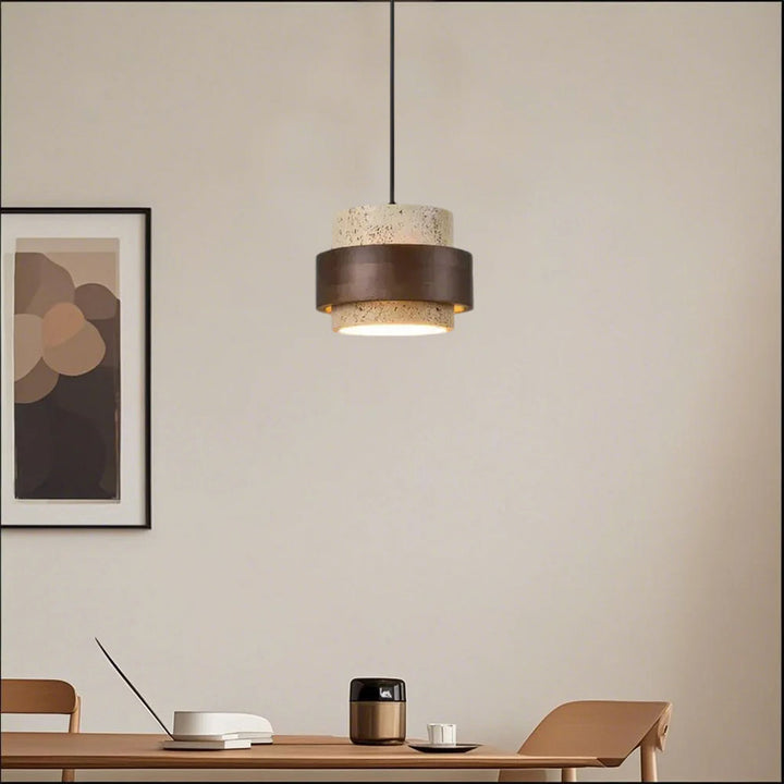 TerraWabi™ – Suspension Vintage en Pierre au Style Épuré