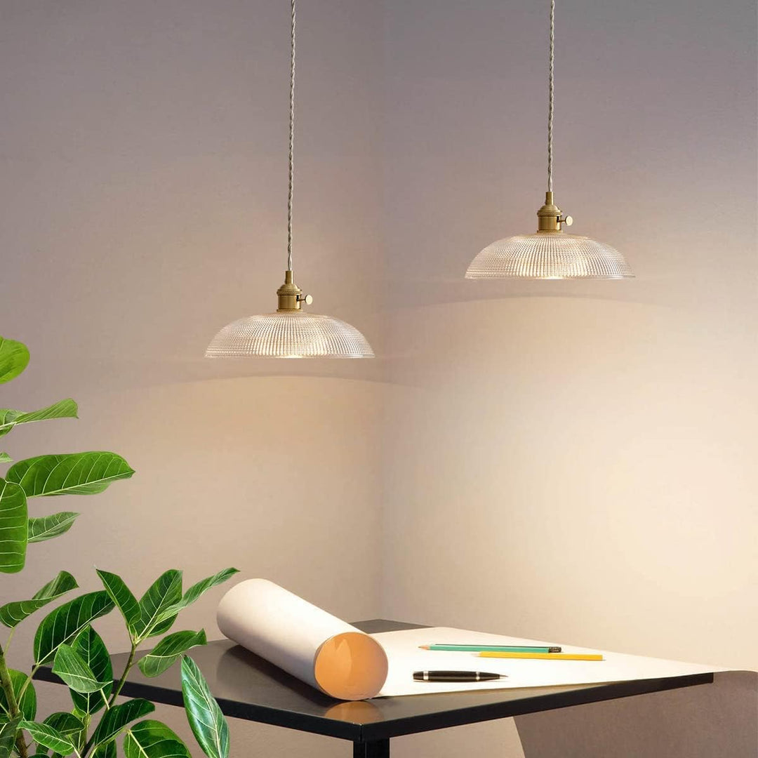 VerreBol™ – Suspension Moderne en Verre Forme Coupelle