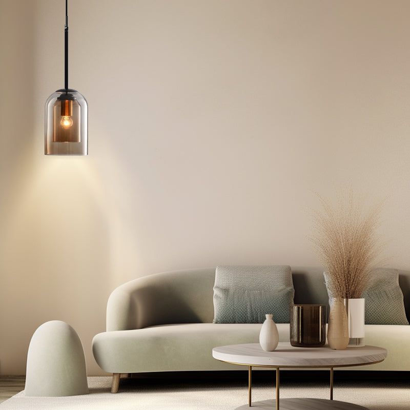 LumiStrate™ – Suspension Moderne à Deux Niveaux de Verre