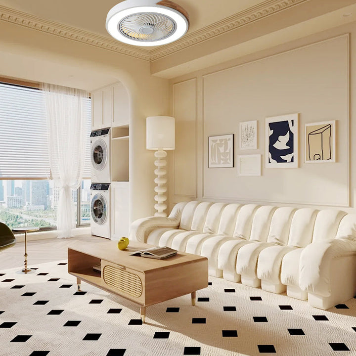LumiBois™ – Ventilateur de Plafond Design Bois & Lumière LED