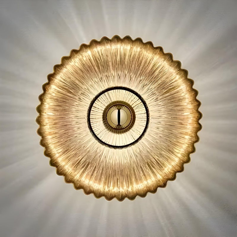 OrbeLumière™ – Applique Murale en Verre Circulaire