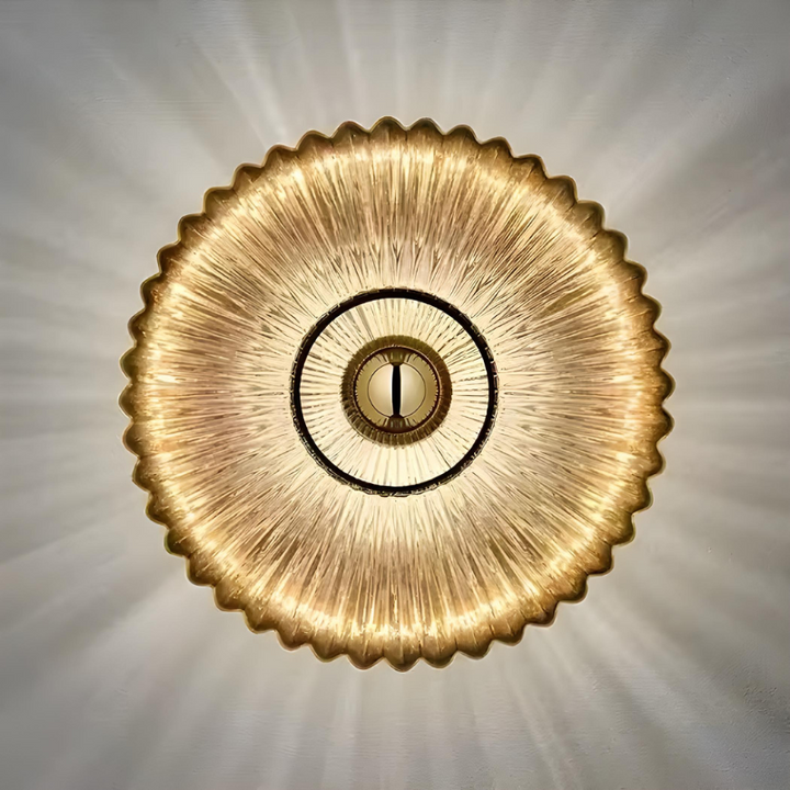 OrbeLumière™ – Applique Murale en Verre Circulaire