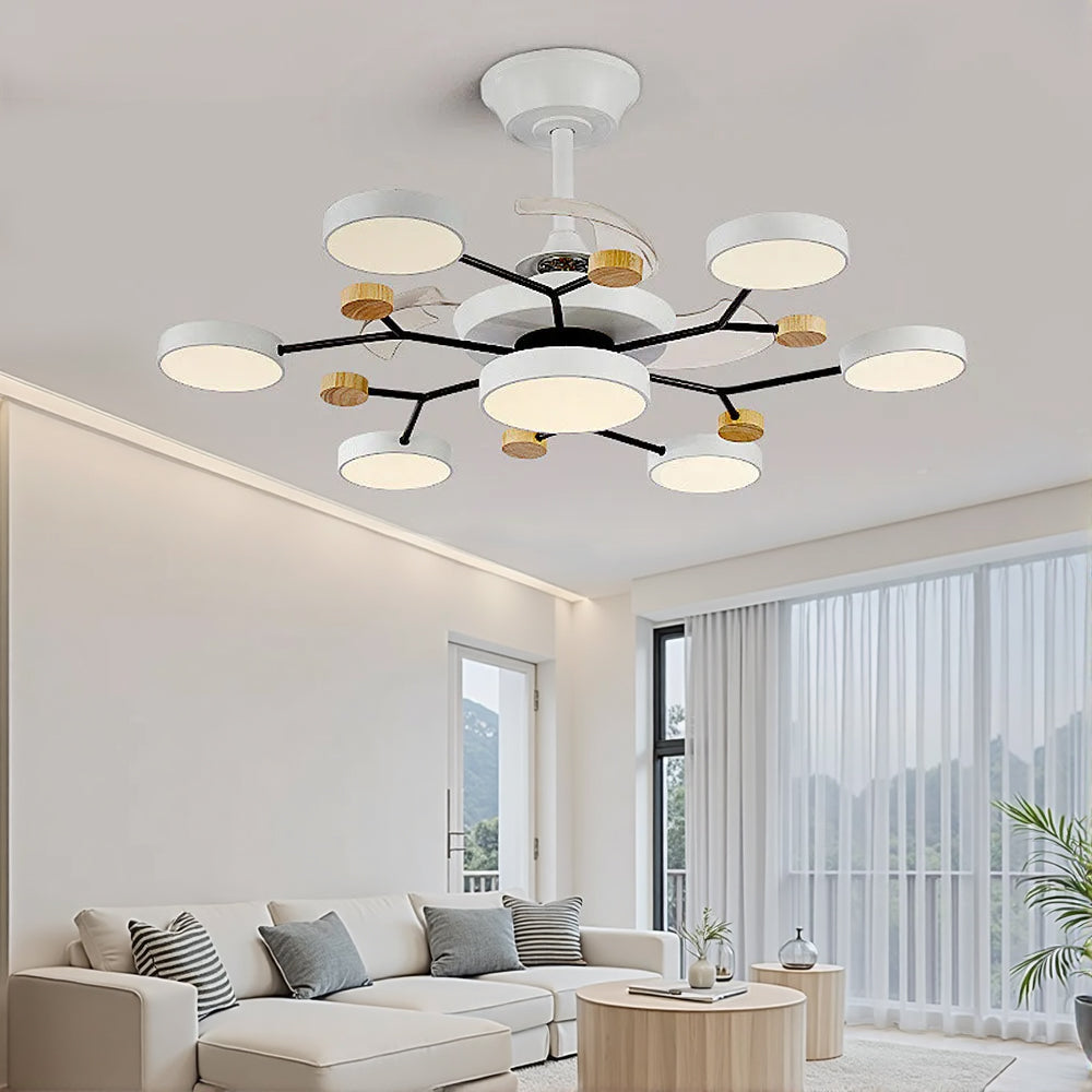 LumiFanor™ – Ventilateur Lumineux Moderne en Métal et LED